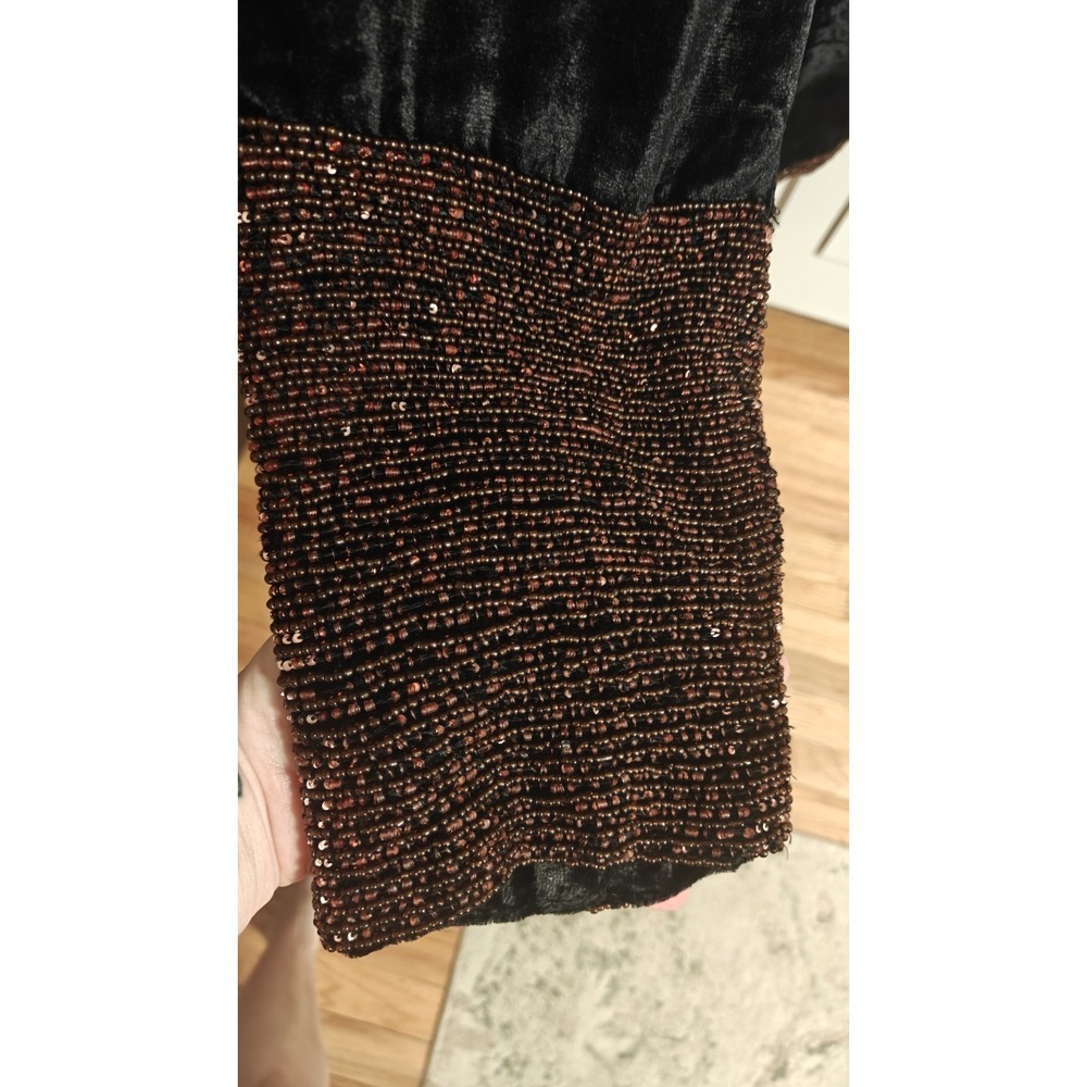 Soft Surroundings Velvet Black Heavy Beaded Beads Embellished Jacket Size 1X EUC - Picture 11 of 11